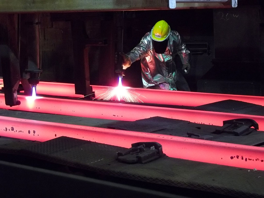 man welding