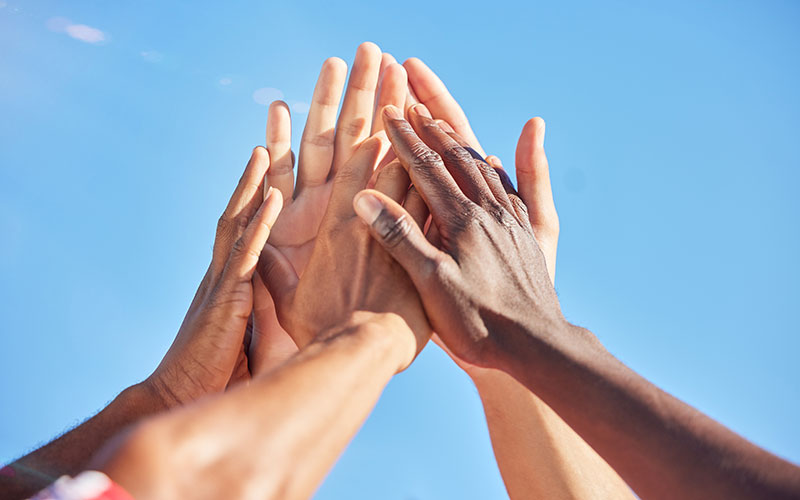 image of hand high-fiving